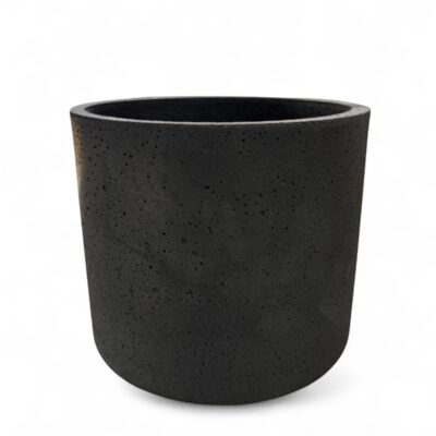 Donica betonowa SPHERA Czarna 23×20 okrągła