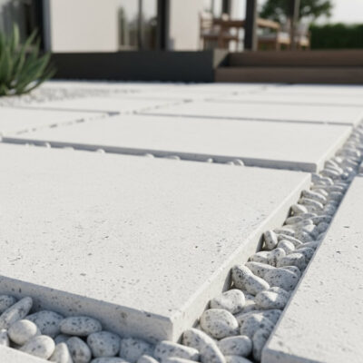 Płyta betonowa chodnikowa MODENA Biała 90x60x4 tarasowa