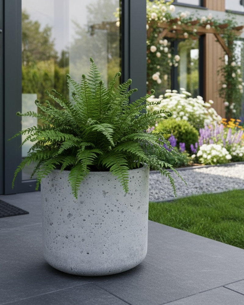 Donica betonowa SPHERA Szara 23×20 na taras