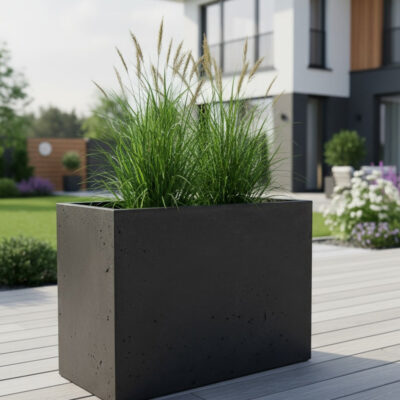 27donica-z-betonu-caldea-czarna-l Donica betonowa CALDEA Czarna 80x40x60 do ogrodu