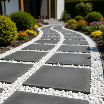 Płyta betonowa chodnikowa MODENA Czarna 60x60x4 ogrodowa