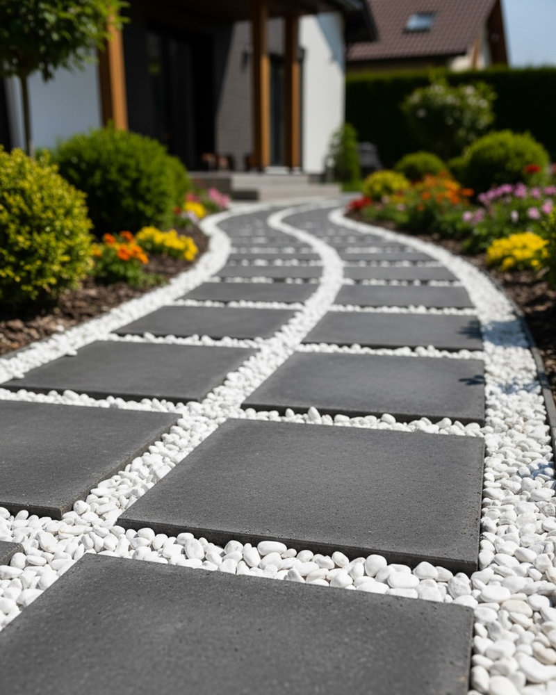 Płyta betonowa chodnikowa MODENA Czarna 60x60x4 ogrodowa