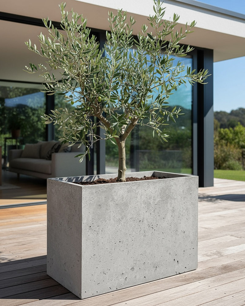 Donica betonowa CALDEA Szara 80x40x60 tarasowa