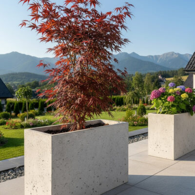 Donica betonowa CALDEA Szara 80x40x60 tarasowa