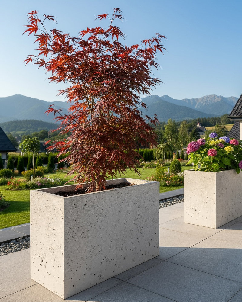 Donica betonowa CALDEA Szara 80x40x60 tarasowa