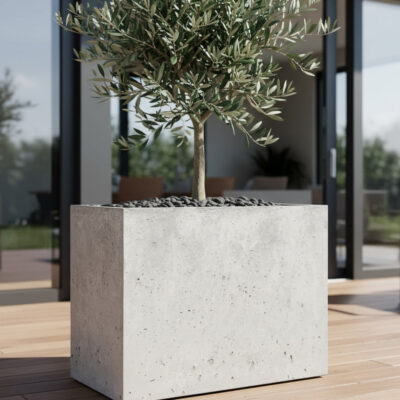 Donica betonowa CALDEA Szara 60x40x60 ogrodowa