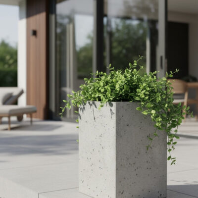 Donica betonowa CALDEA Szara 40x40x60 tarasowa