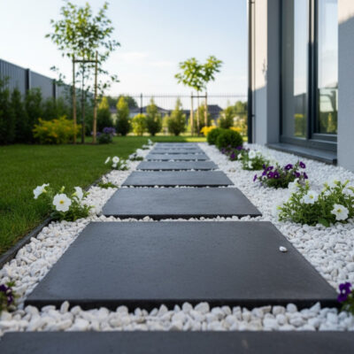 Płyta betonowa chodnikowa MODENA Czarna 90x60x4 ogrodowa