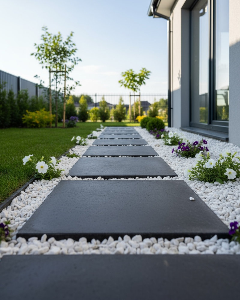 Płyta betonowa chodnikowa MODENA Czarna 90x60x4 ogrodowa