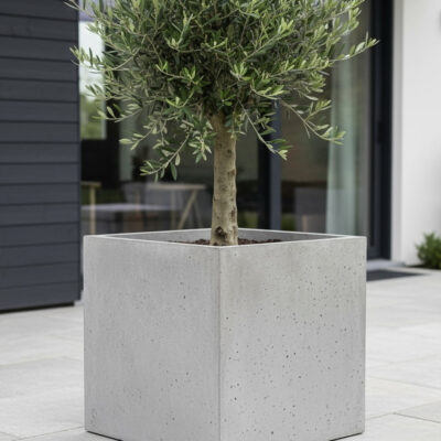 Donica betonowa CALDEA Szara 60x60x60 do ogrodu
