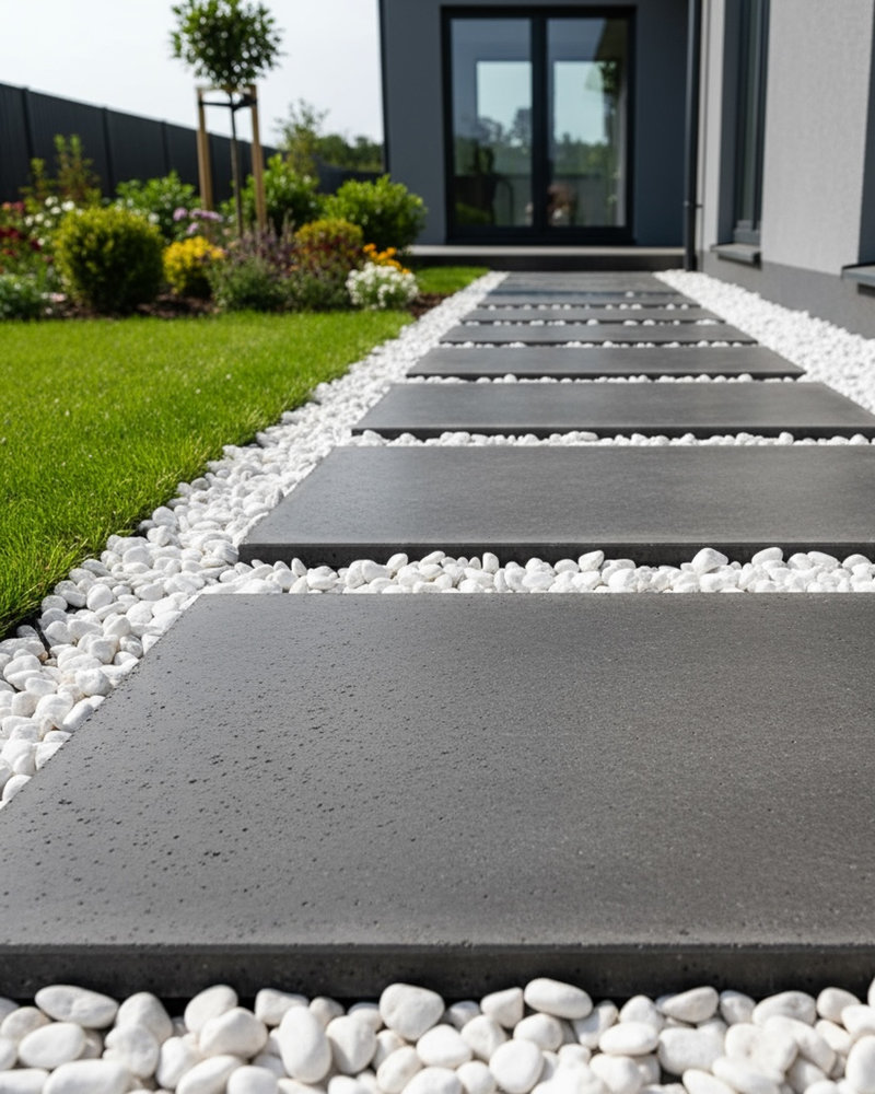 Płyta betonowa chodnikowa MODENA Czarna 120x60x4 na zewnątrz