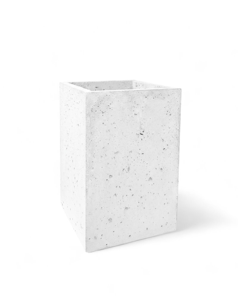 Donica betonowa CALDEA Biała 40x40x60 ogrodowa