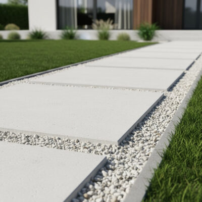 Płyta betonowa chodnikowa MODENA Biała 60x60x4 na taras