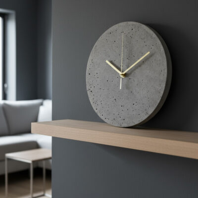 zegar-betonowy-szary Zegar betonowy Szary CADENZA 35 cm ścienny
