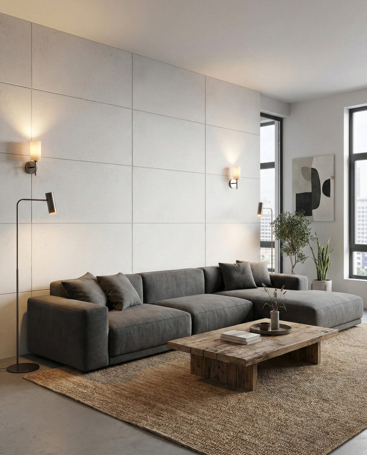 Płyta beton architektoniczny (biel loftowa) 120x60x1,5 cm