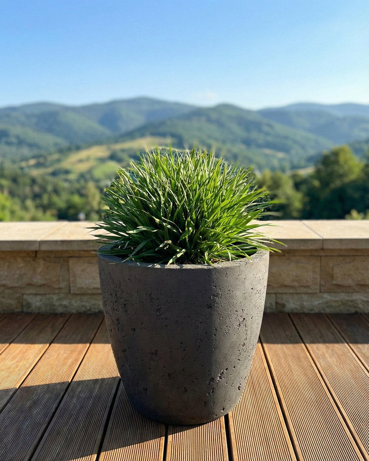 Donica betonowa AURELIA (czarna) 25x20 dekoracyjna