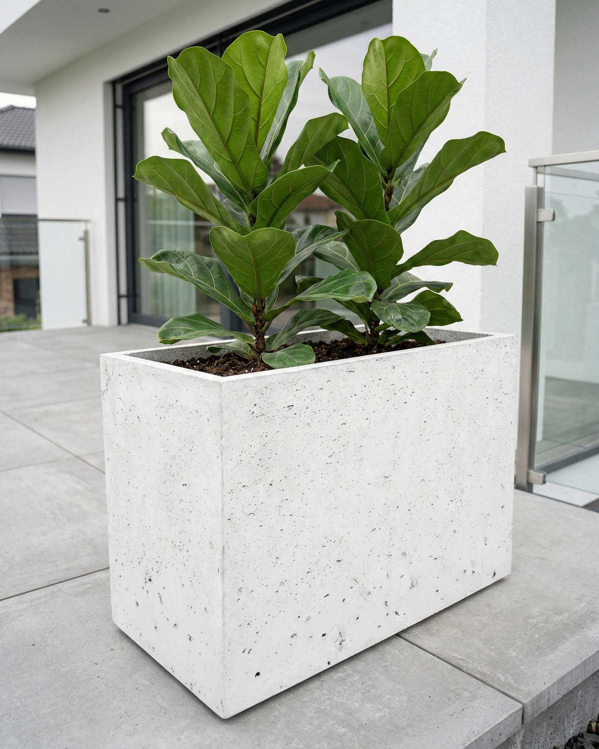 Donica betonowa CALDEA (biała) 80x40x60 duża