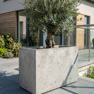 Donica betonowa CALDEA (szara) 80x40x60 tarasowa