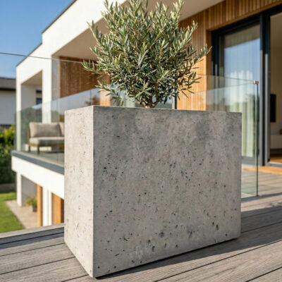 Donica betonowa CALDEA (szara) 80x40x60 tarasowa