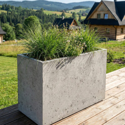 Donica betonowa CALDEA (szara) 80x40x60 tarasowa