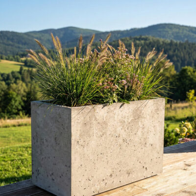 Donica betonowa CALDEA (szara) 80x40x60 tarasowa