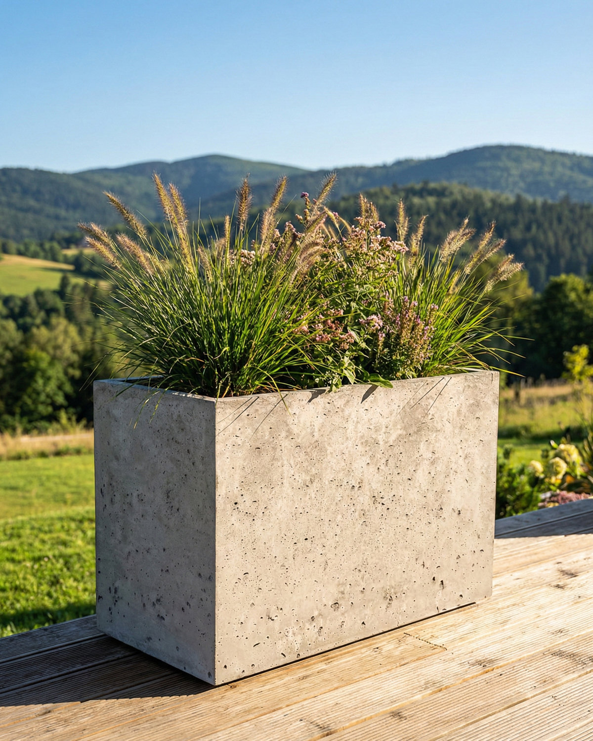 Donica betonowa CALDEA (szara) 80x40x60 tarasowa