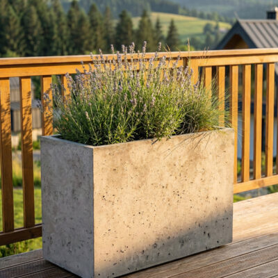 Donica betonowa CALDEA (szara) 80x40x60 tarasowa