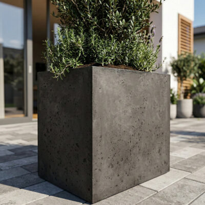 Donica betonowa CALDEA (czarna) 60x40x60 duża