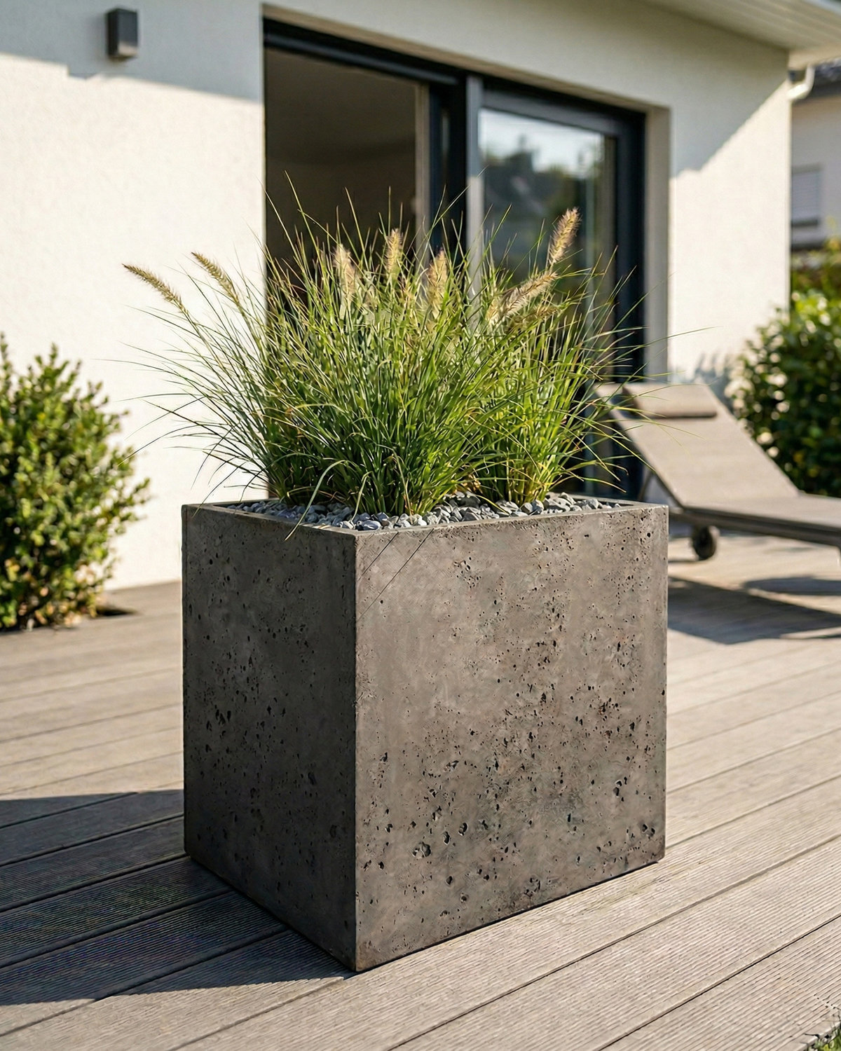 Donica betonowa CALDEA (czarna) 60x40x60 duża