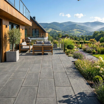 Płyta betonowa chodnikowa MODENA (czerń satynowa) 120x60x4 na taras