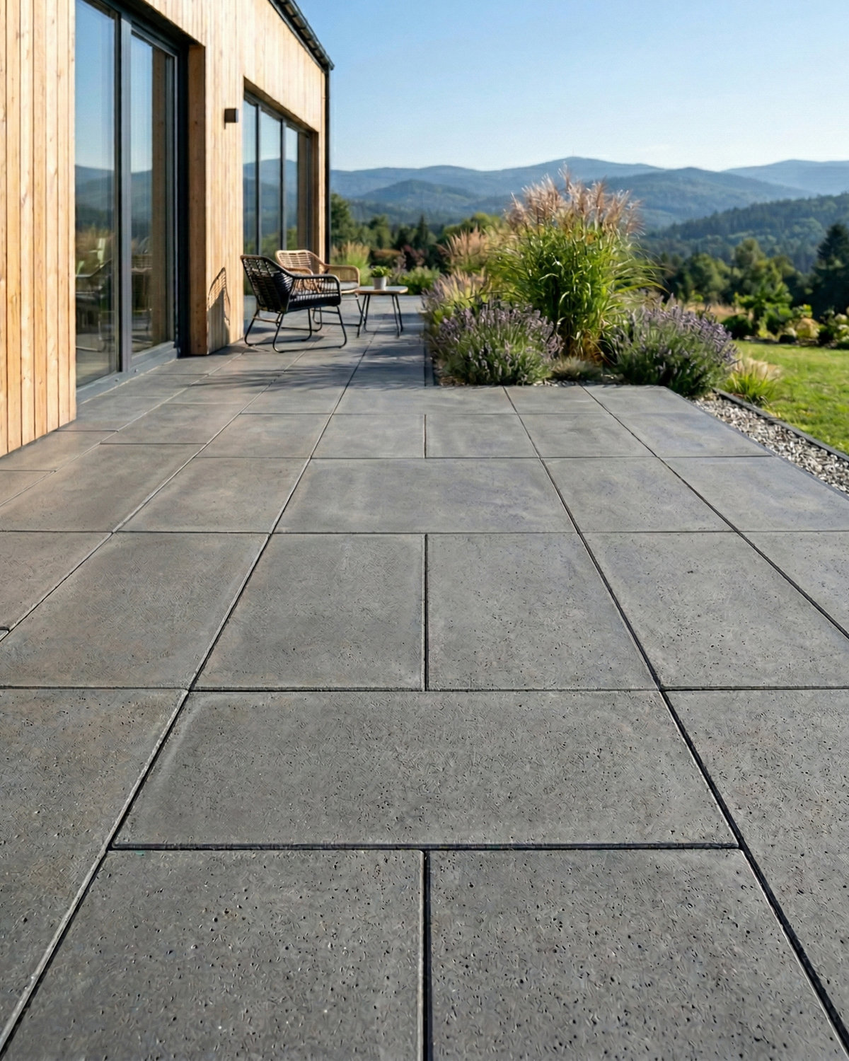 Płyta betonowa chodnikowa MODENA (czerń satynowa) 120x60x4 na taras