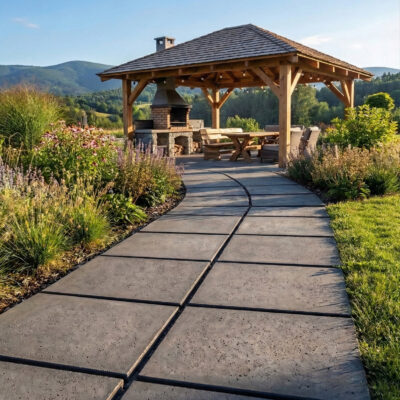 Płyta betonowa chodnikowa MODENA (czerń satynowa) 60x60x4 ogrodowa