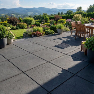 Płyta betonowa chodnikowa MODENA (czerń satynowa) 60x60x4 ogrodowa