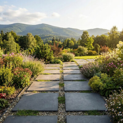 Płyta betonowa chodnikowa MODENA (czerń satynowa) 60x60x4 ogrodowa