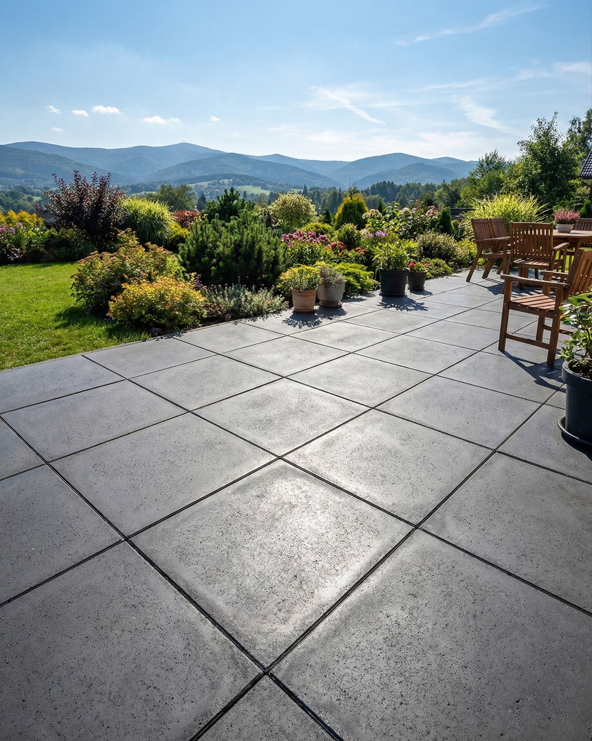 Płyta betonowa chodnikowa MODENA (czerń satynowa) 60x60x4 ogrodowa