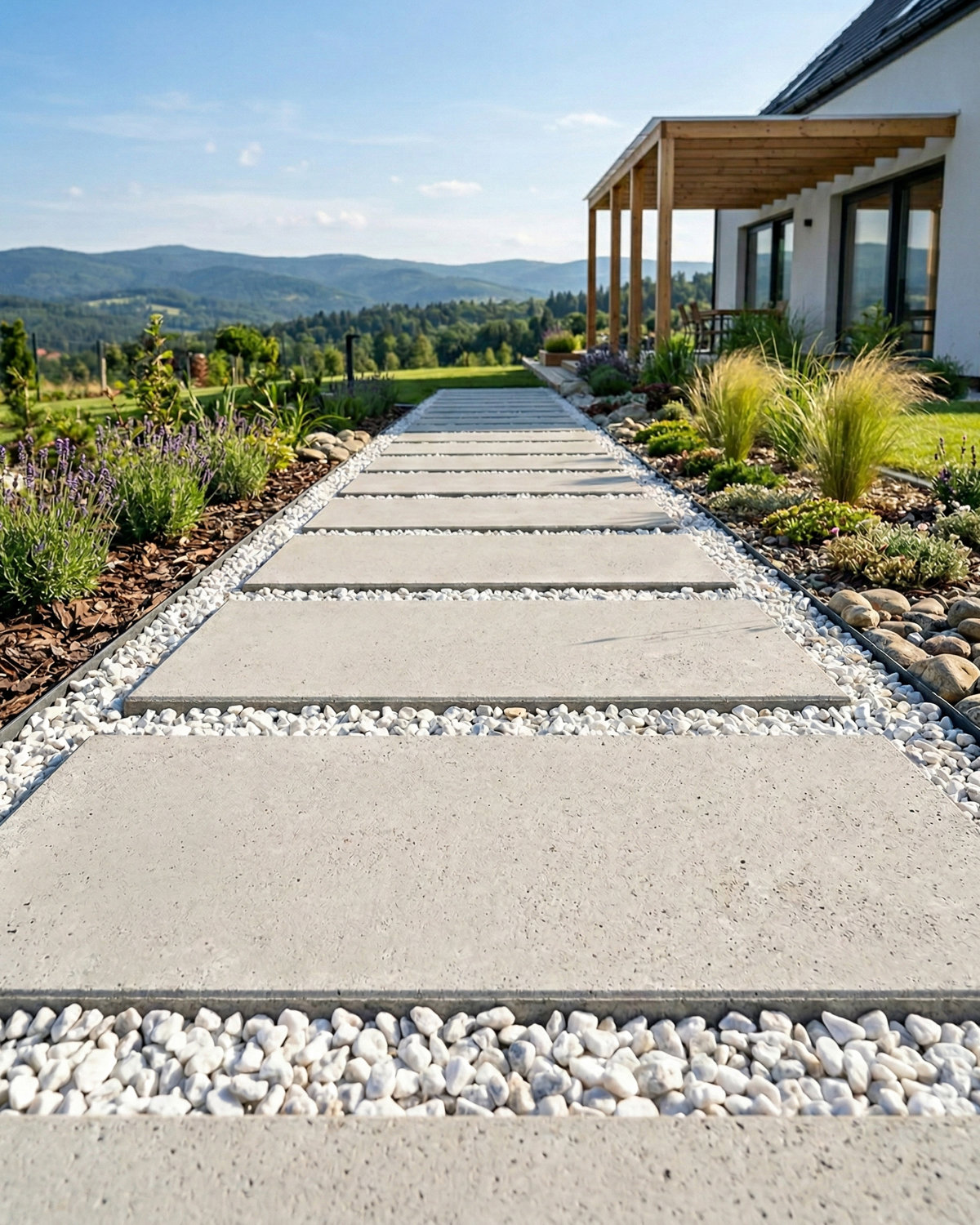 Płyta betonowa chodnikowa MODENA (szarość naturalna) 120x60x4 do ogrodu