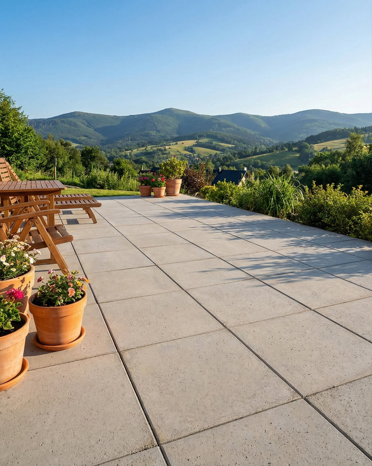 Płyta betonowa chodnikowa MODENA (szarość naturalna) 60x60x4 tarasowa